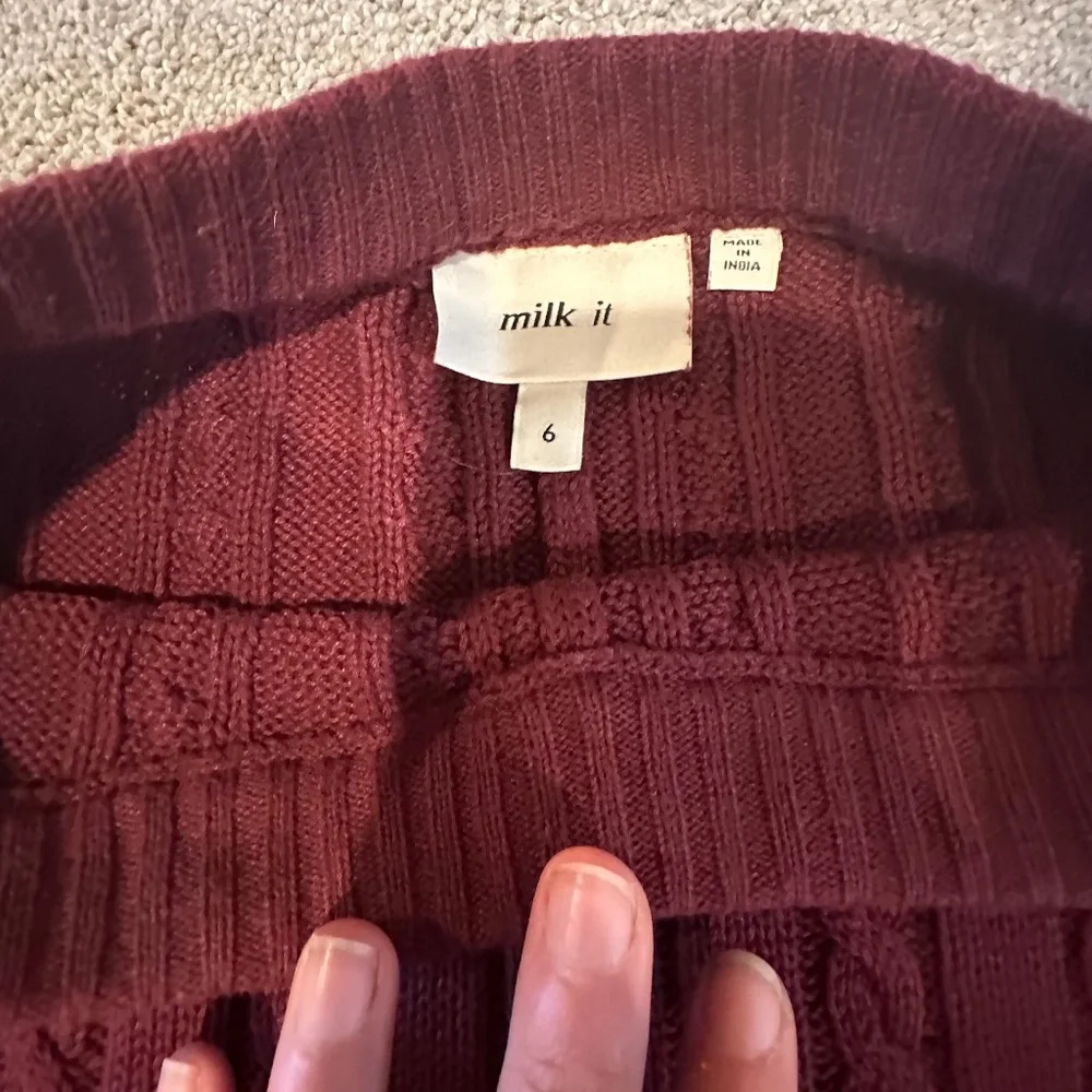 Free People Milk It Women's Burgundy Trousers - Picture 6 of 9